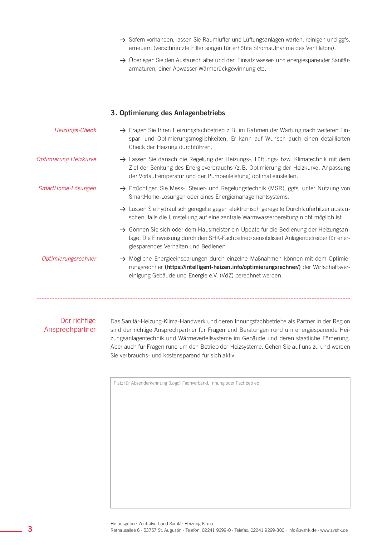 Informationen des Heizungshandwerks 003